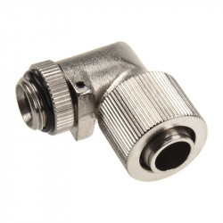 Anschluss 90 Grad G1/4 Zoll auf 13/10mm - kompakt, silber