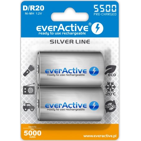 Everactive EVHRL20-5500 household battery Rechargeable battery D Nickel-Metal Hydride (NiMH)