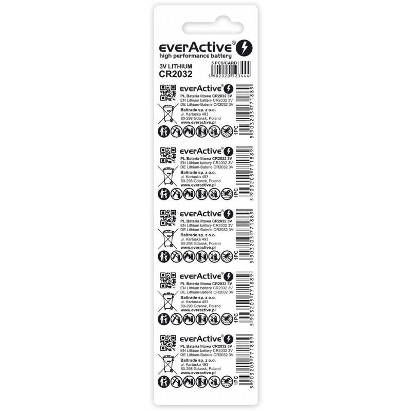 Everactive CR20325BL household battery Single-use battery CR2032 Lithium
