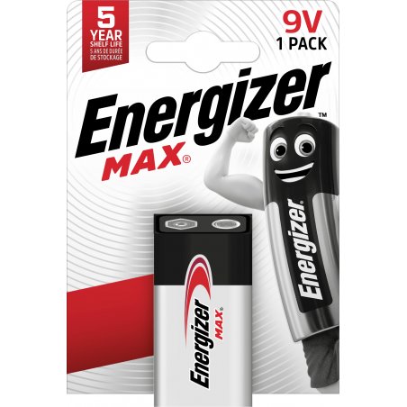 ENERGIZER BATTERY Max 426660 9V 6LR61 1 piece Eco pack