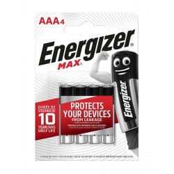 ENERGIZER BATTERIES ALKALINE MAX AAA LR03 4 PIECES ECO PACKAGING