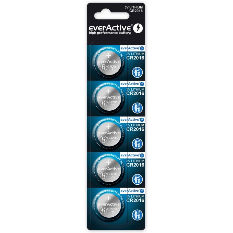 Everactive CR20165BL pile domestique Batterie à usage unique CR2016 Lithium