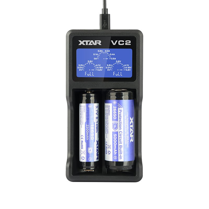 XTAR VC2 battery charger Household battery USB