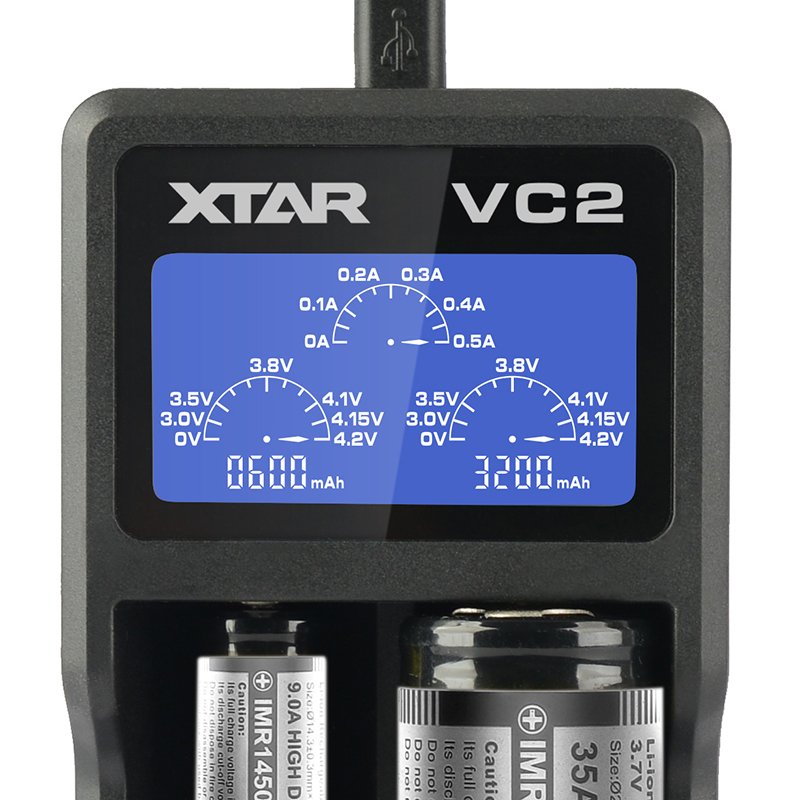 XTAR VC2 battery charger Household battery USB