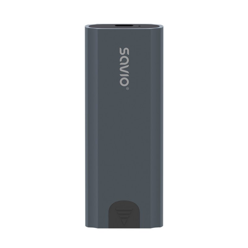 Savio M.2 SSD NVMe external drive enclosure USB-C 3.1 AK-67 grey