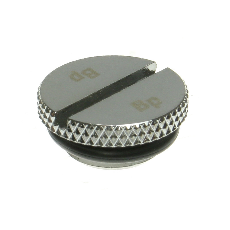 Bitspower Verschlussstopfen G1/4 Zoll AG - flach, silber glänzend