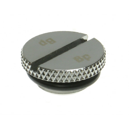 Bitspower Verschlussstopfen G1/4 Zoll AG - flach, silber glänzend