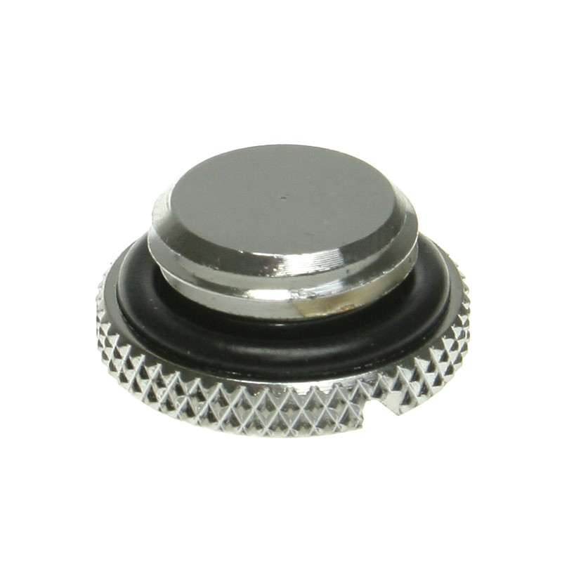 Bitspower Verschlussstopfen G1/4 Zoll AG - flach, silber glänzend