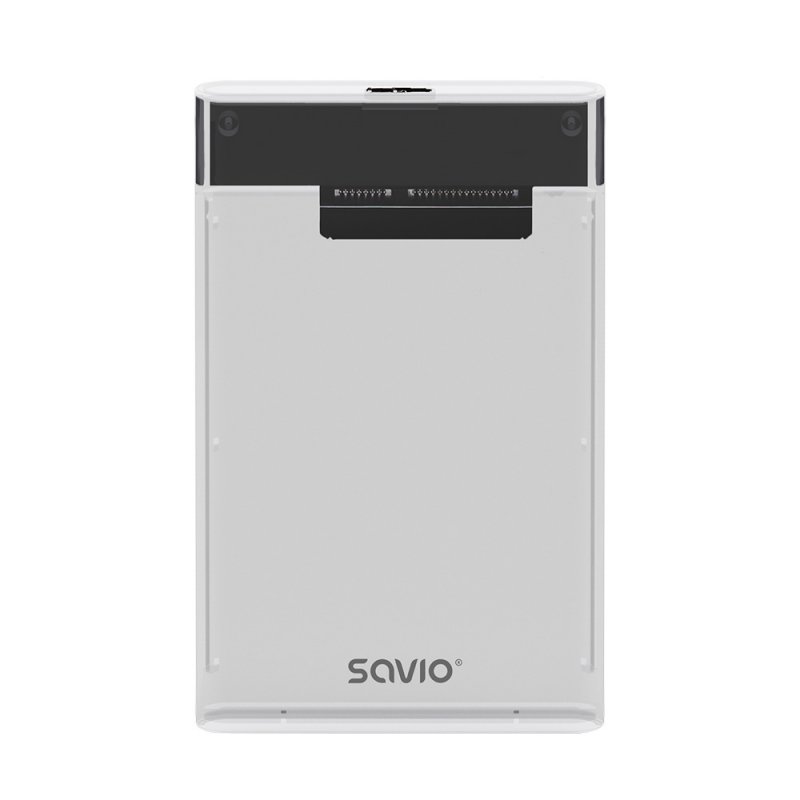 Savio AK-66 storage drive enclosure HDD/SSD enclosure Black, Transparent 2.5"