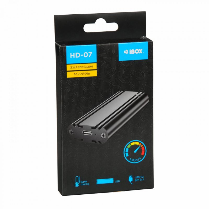 iBox HD-07 Enceinte ssd Noir M.2