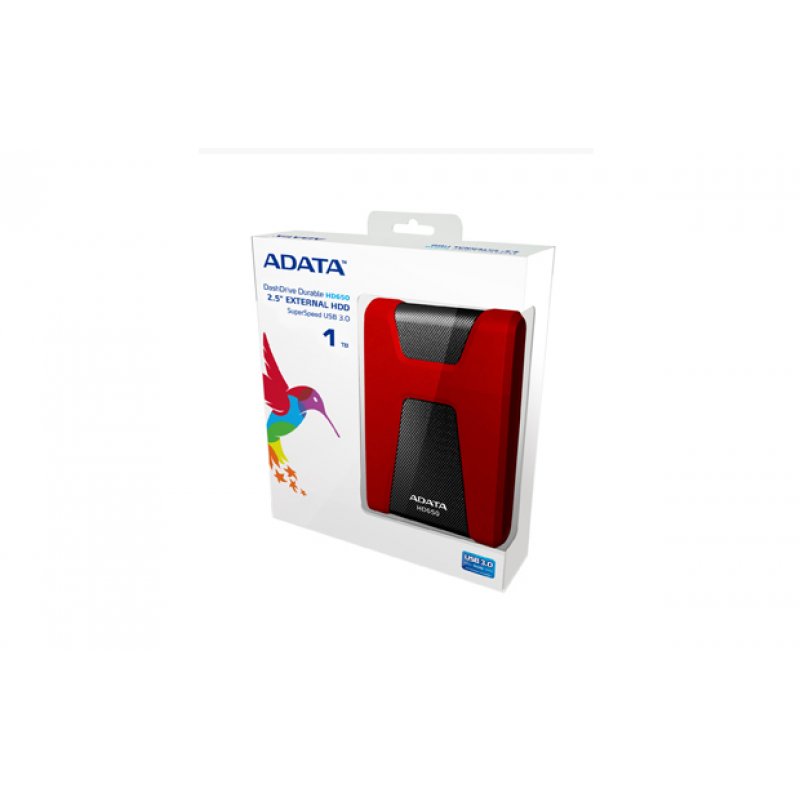 ADATA DashDrive Durable HD650 disque dur externe 1 To Rouge