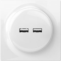 Fibaro Walli N prise de courant 2x USB Blanc