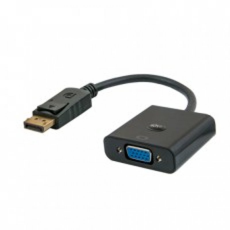 Savio CL-90 câble vidéo et adaptateur 0,2 m DisplayPort VGA (D-Sub) Noir