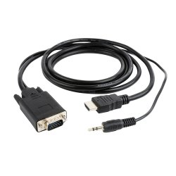 Gembird A-HDMI-VGA-03-6 video cable adapter 1.8 m HDMI Type A (Standard) VGA (D-Sub) 3.5mm Black