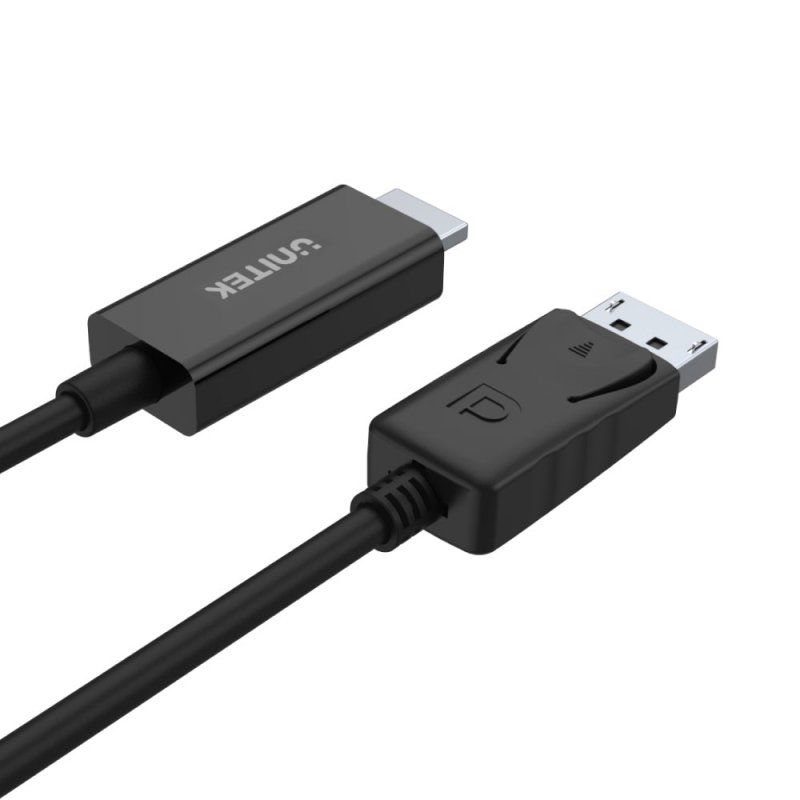 UNITEK Y-5118CA câble vidéo et adaptateur 1,8 m HDMI Type A (Standard) DisplayPort Noir