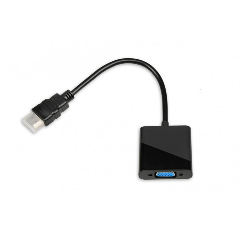 iBox IAHV01 câble vidéo et adaptateur HDMI Type A (Standard) VGA (D-Sub) Noir