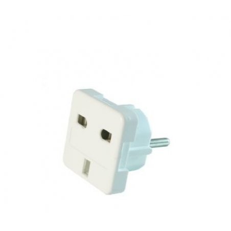 Gembird A-AC-UKEU-001 adaptateur prise d'alimentation Type G (Royaume-Uni) Type F Blanc