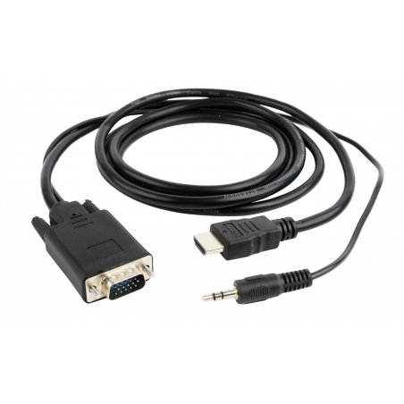 Gembird A-HDMI-VGA-03-10 video cable adapter 3 m HDMI 3.5mm VGA (D-Sub) Black