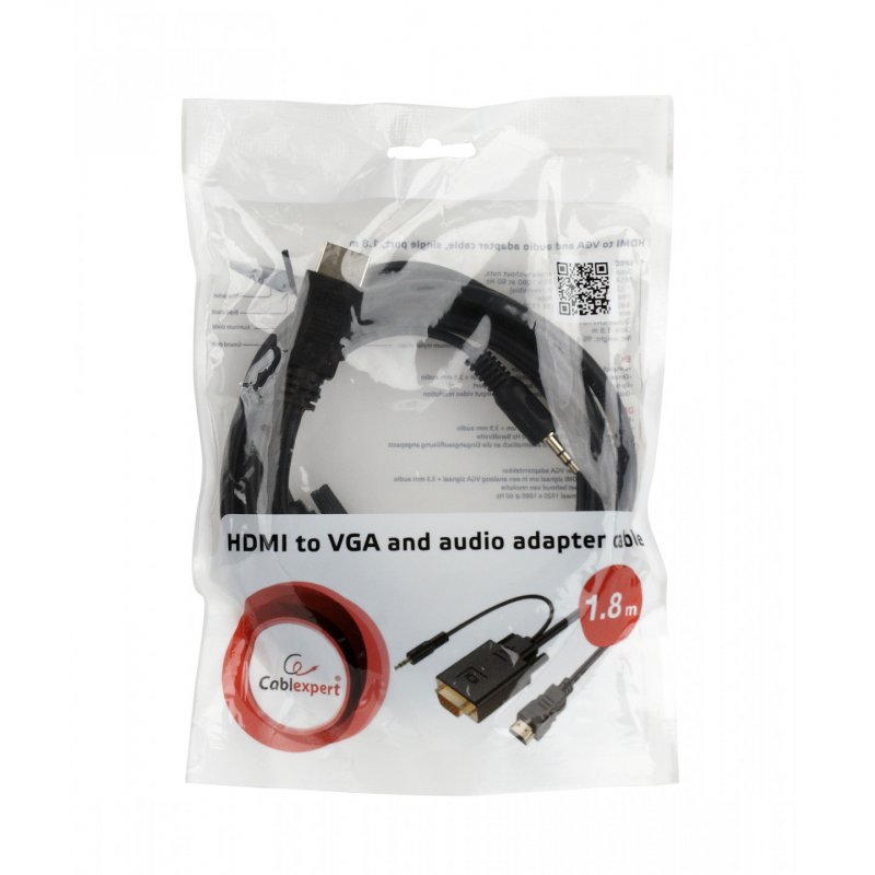 Gembird A-HDMI-VGA-03-10 video cable adapter 3 m HDMI 3.5mm VGA (D-Sub) Black
