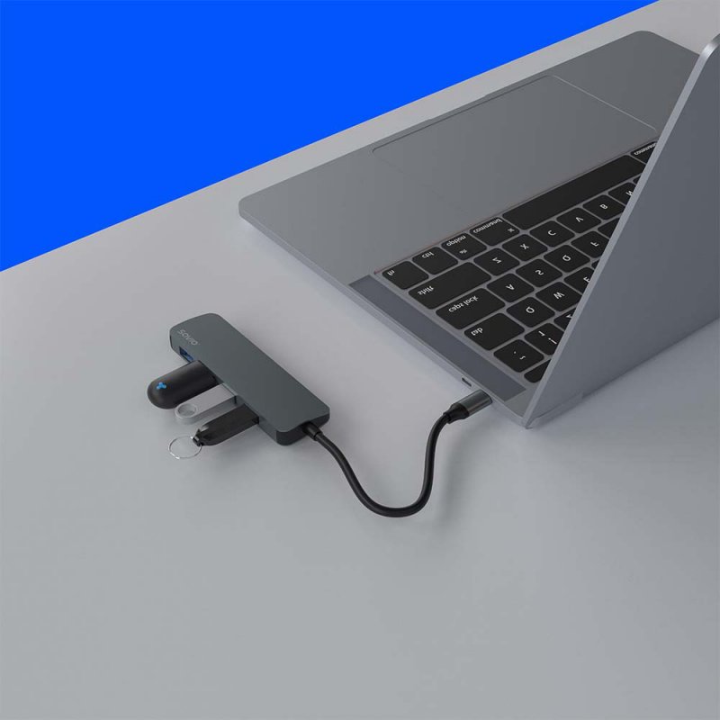SAVIO Hub USB-C - 4 x USB-A AK-54