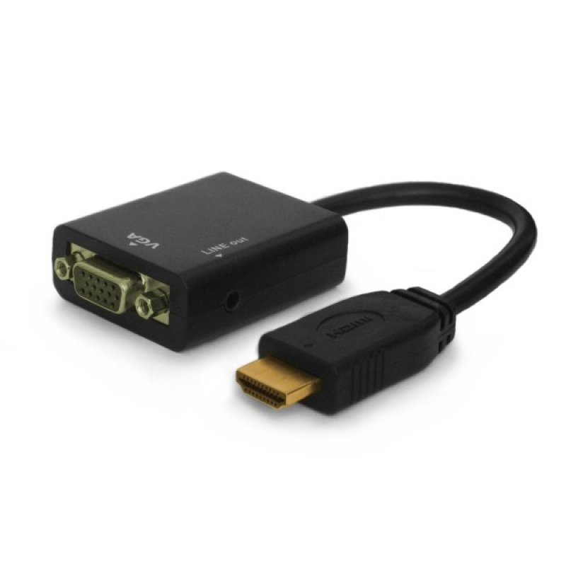Savio CL-23 video cable adapter 0.5 m VGA (D-Sub) HDMI Type A (Standard) Black