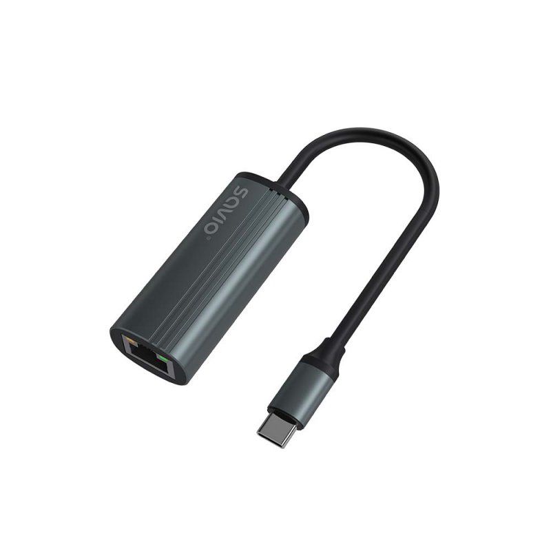 SAVIO Adapter USB-C 3.1 Gen.1 (M) to RJ-45 Gigabit Ethernet (F) 1000 Mbps AK-56 grey