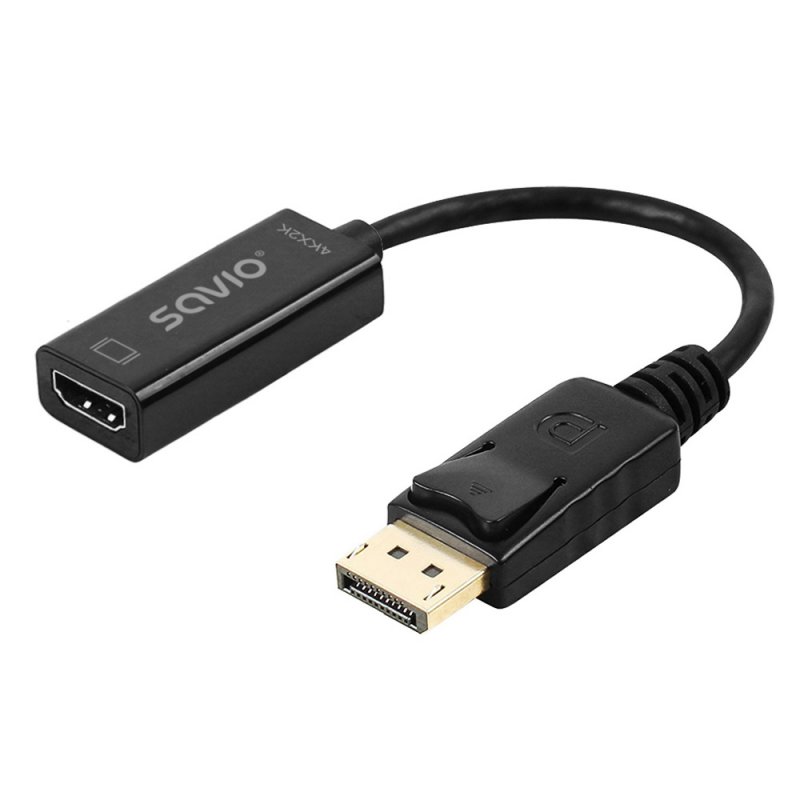 Adapter Savio DisplayPort (M) v1.2 - HDMI A (F) v1.4 4K AK-62