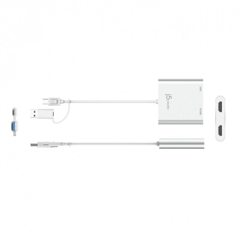 j5create JCA365-N USB-C® to Dual HDMI™ Multi-Monitor Adapter