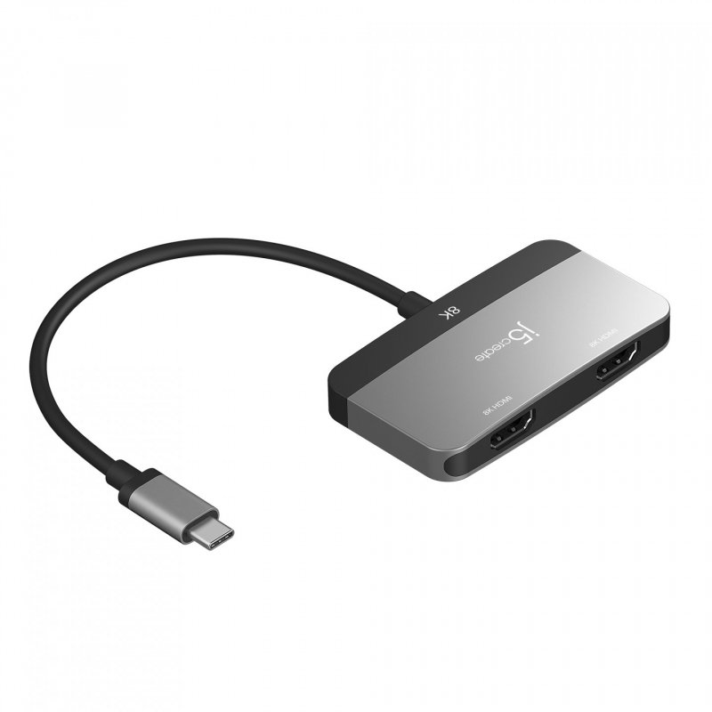 j5create JCA465-N Adaptateur d'écran 8K USB-C vers double HDMI™