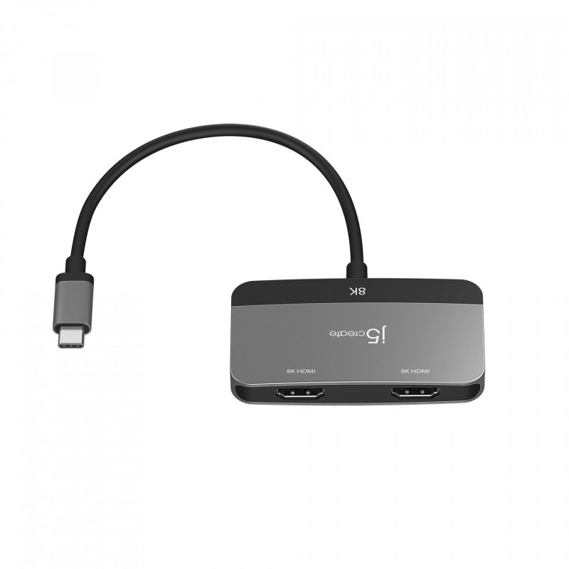 j5create JCA465-N Adaptateur d'écran 8K USB-C vers double HDMI™