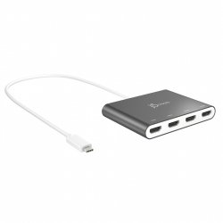 j5create JCA366-N USB-C™ to 4-Port HDMI™ Multi-Monitor Adapter Silver