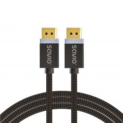 Savio DisplayPort cable 2 m Black CL-166