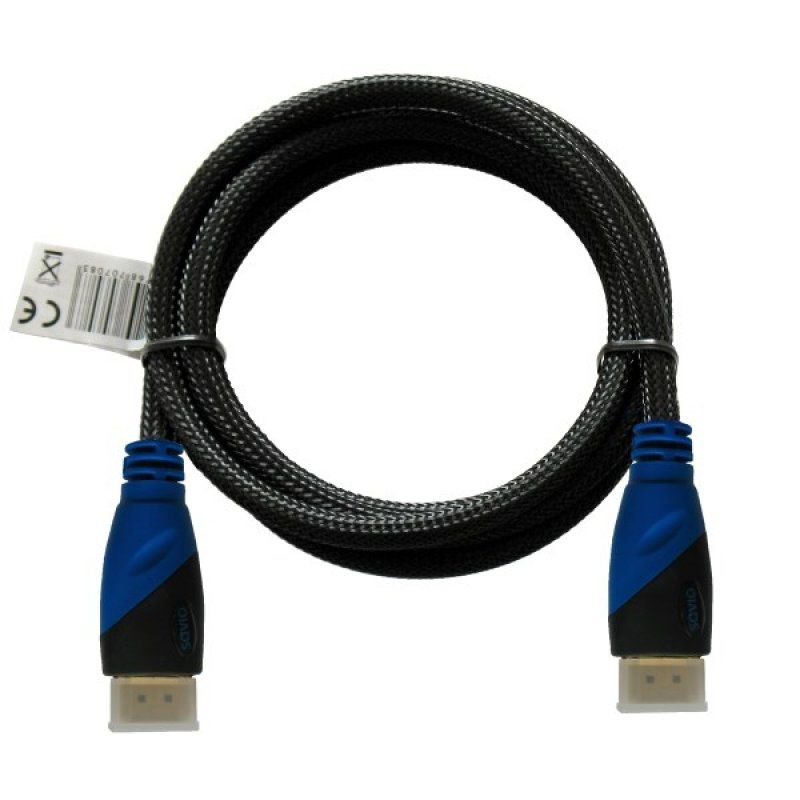Savio CL-48 câble HDMI 2 m HDMI Type A (Standard) Noir, Bleu