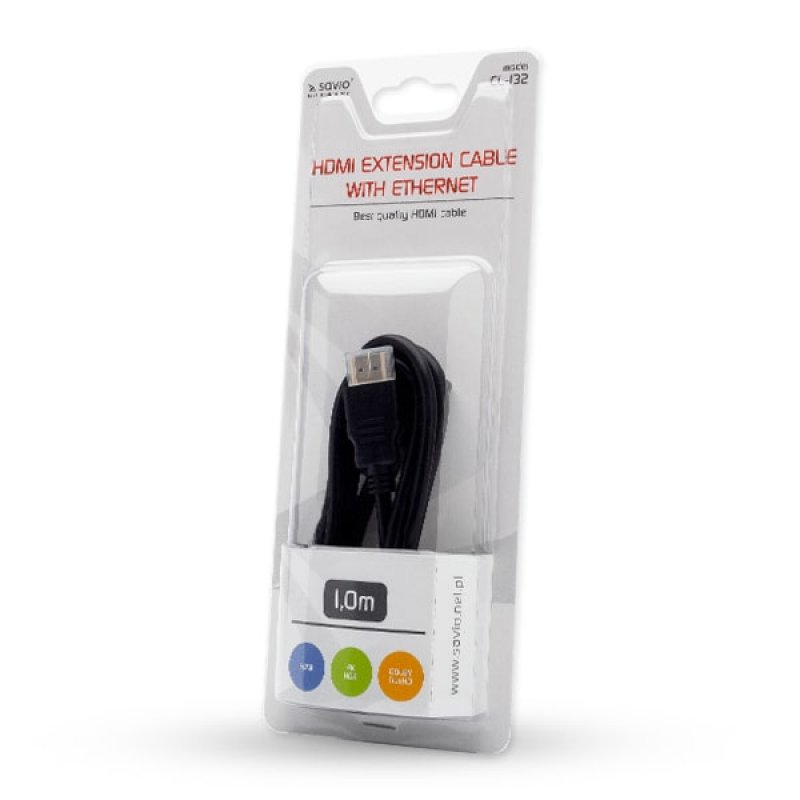 Savio CL-132 HDMI cable 1 m HDMI Type A (Standard) Black