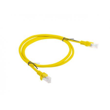 Lanberg PCU5-10CC-0100-Y networking cable Yellow 1 m Cat5e U/UTP (UTP)