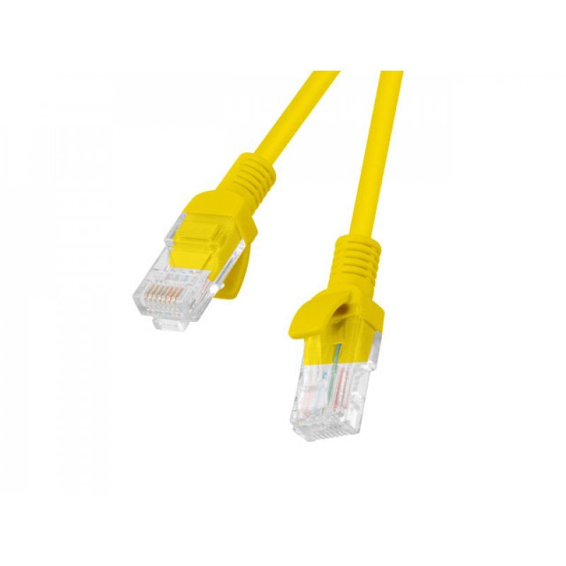 Lanberg PCU5-10CC-0100-Y networking cable Yellow 1 m Cat5e U/UTP (UTP)