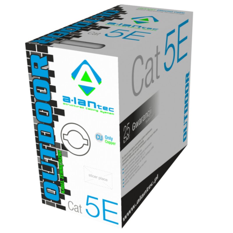 A-LAN KIU5OUTZ305 câble de réseau Gris 305 m Cat5e U/UTP (UTP)