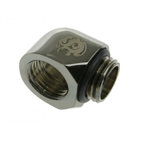 Bitspower Adapter 90 Grad G1/4 Zoll AG auf G1/4 Zoll IG - schwarz glänzend