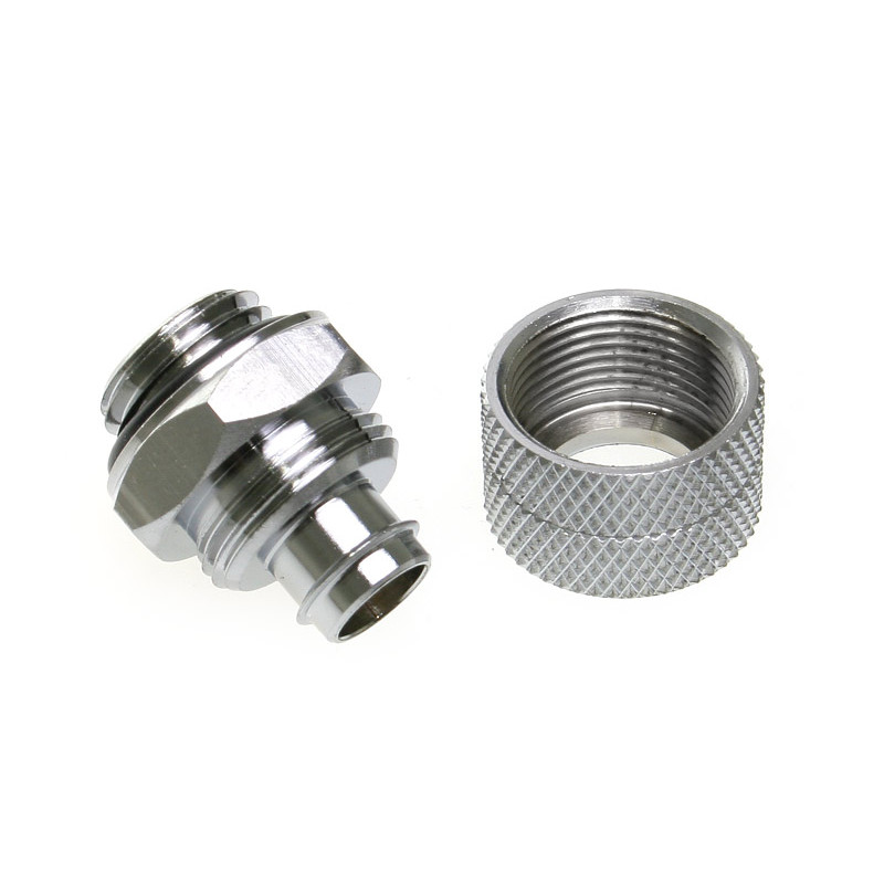 Bitspower Anschluss gerade G1/4 Zoll AG auf 10/8mm -  II, silber glänzend