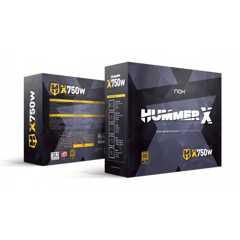 NOX Hummer X750W power supply unit 750 W 24-pin ATX ATX Black