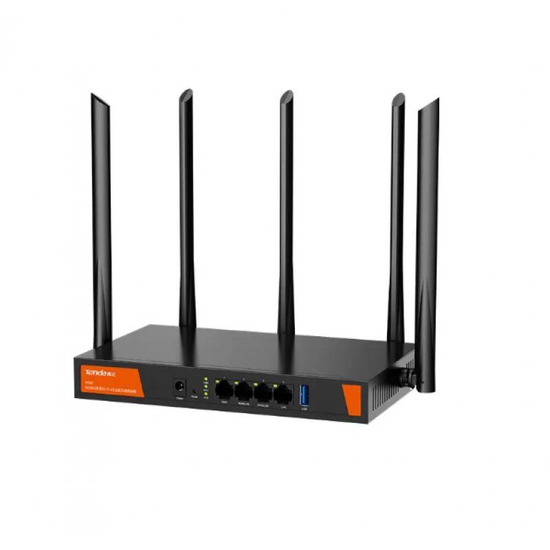 Tenda W30E AX3000 routeur sans fil Gigabit Ethernet Bi-bande (2,4 GHz / 5 GHz) Noir