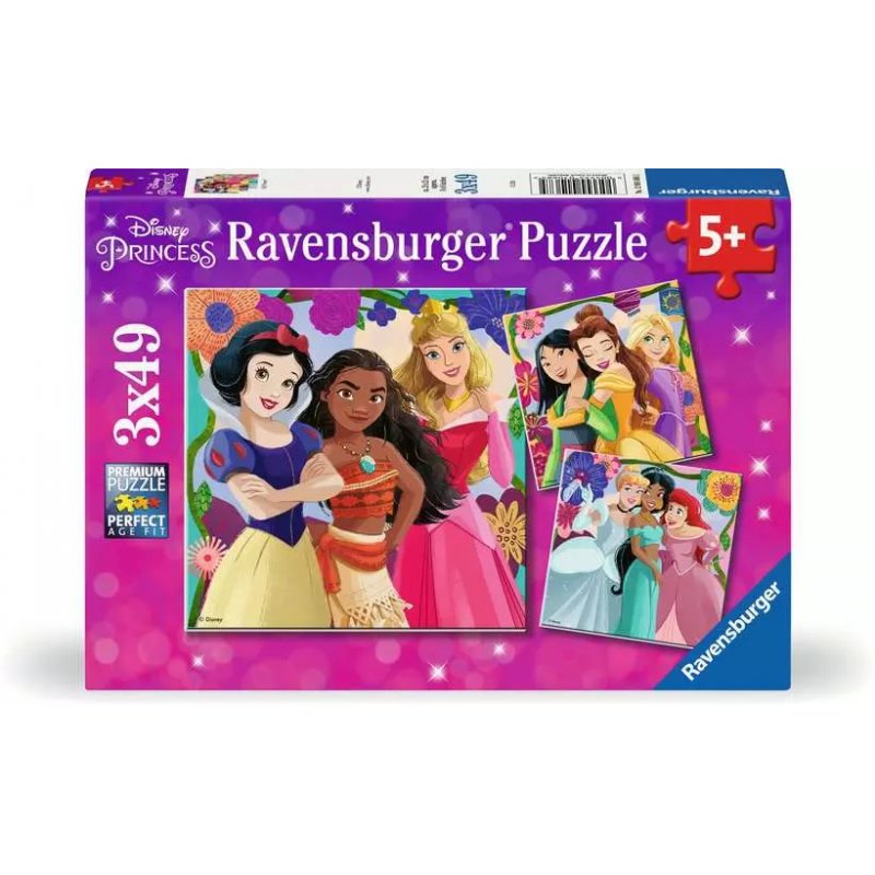Ravensburger -Puzzle Disney Princess 3x49p