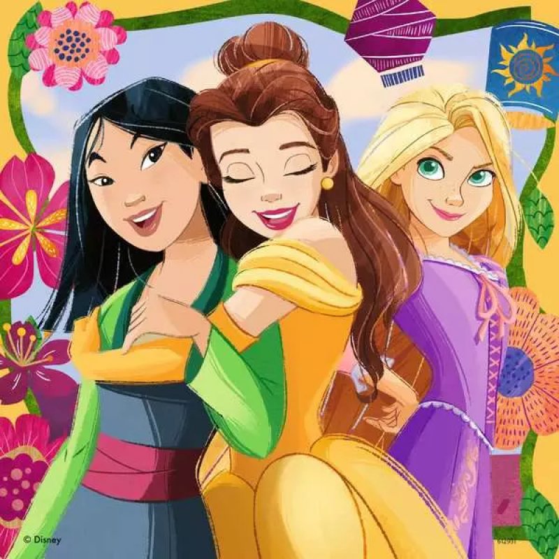 Ravensburger -Puzzle Disney Princess 3x49p