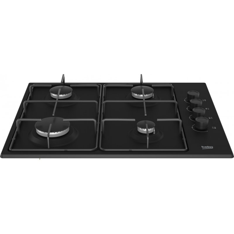 Beko HIBG64120SB plaque Noir Intégré 60 cm Gaz 4 zone(s)