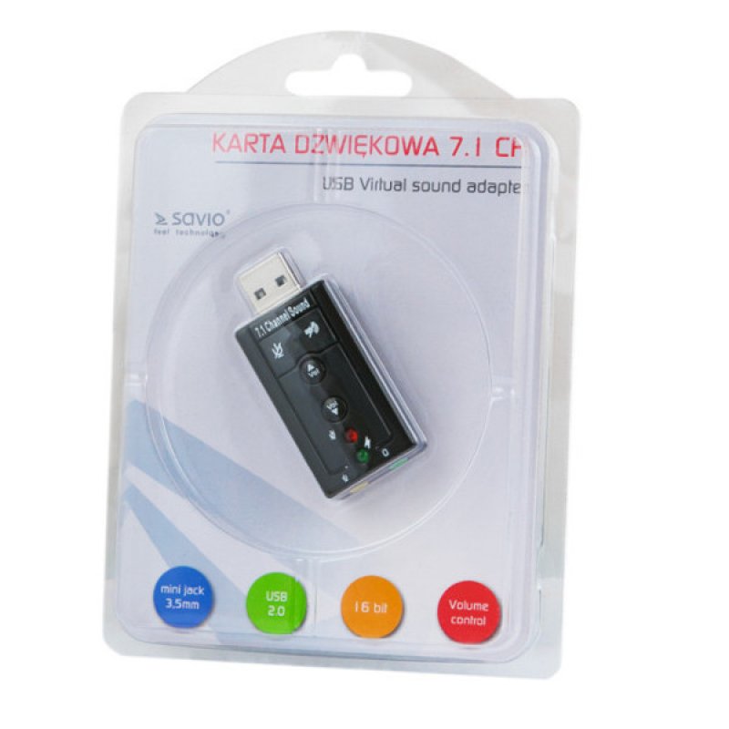 Savio AK-01 carte sons 7.1 canaux USB