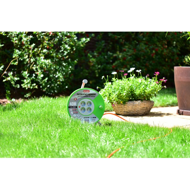 Activejet AJE-PB/20M multiprise 4 sortie(s) CA Intérieure Gris, Citron vert