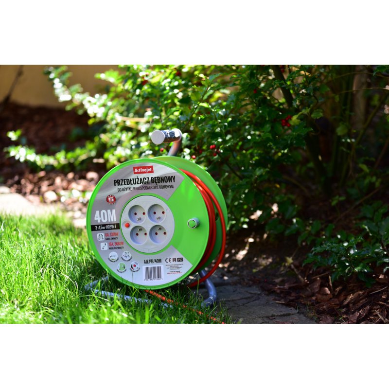 Activejet AJE-PB/20M multiprise 4 sortie(s) CA Intérieure Gris, Citron vert