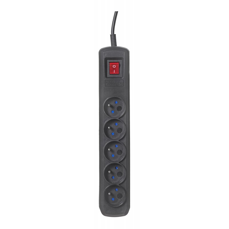Activejet black power strip with cord ACJ COMBO 5G/3M/BEZP. AUTO/CZ