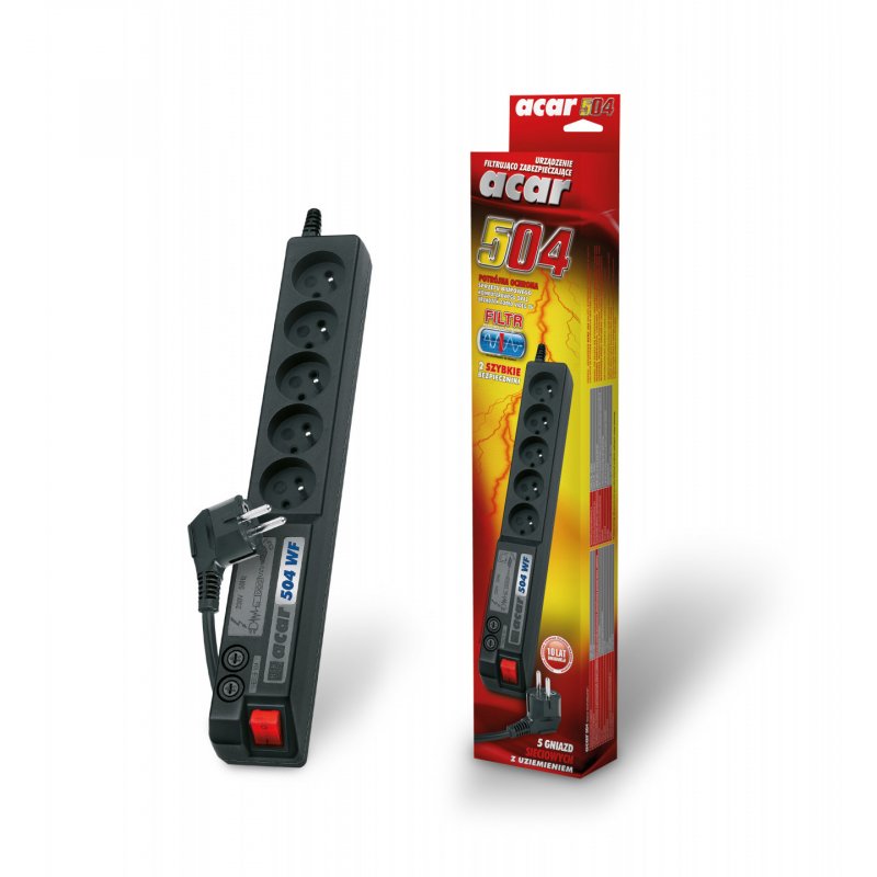 HSK DATA ALP-ACAR504WF---0N multiprise 1,8 m 5 sortie(s) CA Intérieure Noir