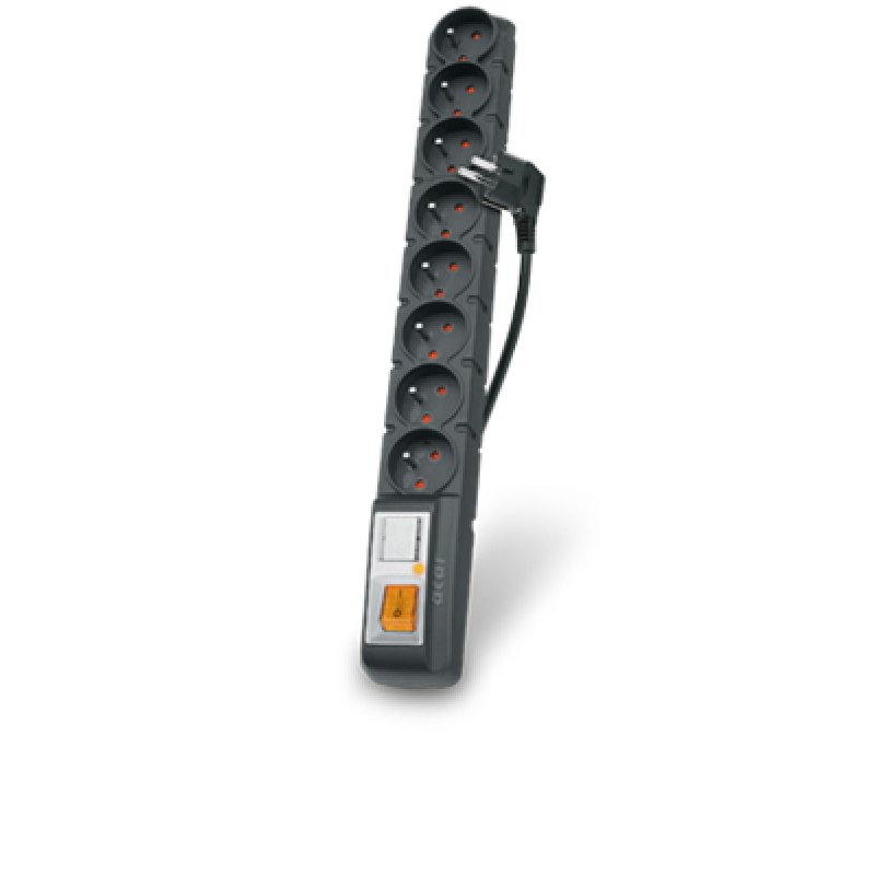 ACAR S8 PRO multiprise 8 sortie(s) CA Intérieure Noir